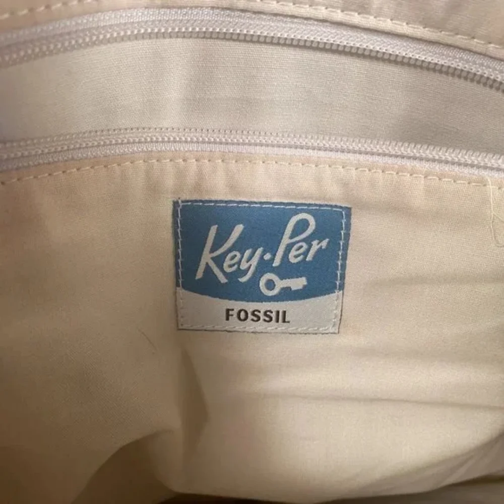 Fossil Leather Key- Per Laptop Crossbody